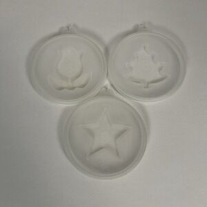 Vintage Tupperware set of 3 Jell-O an Serve LID Replacements #620-6, #633-4,#632